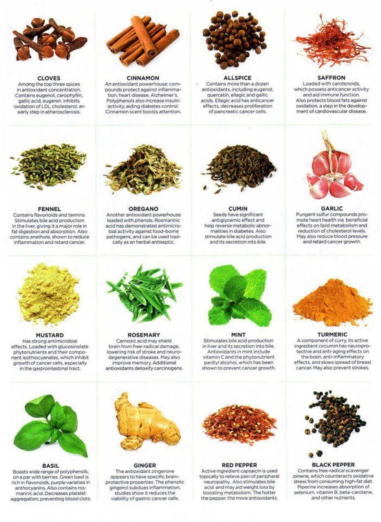Healing herbs list