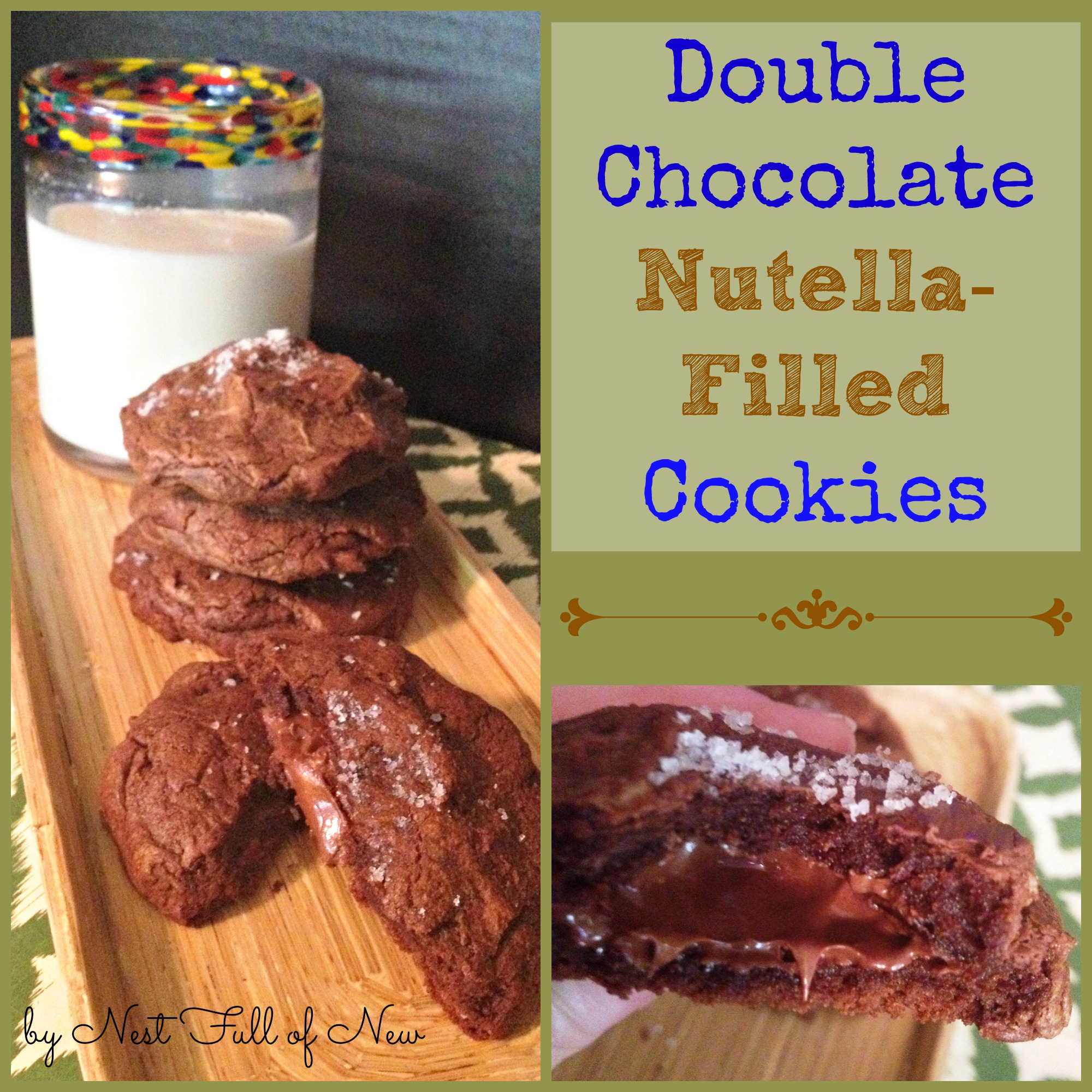 Double Chocolate Nutella Filled Cookies